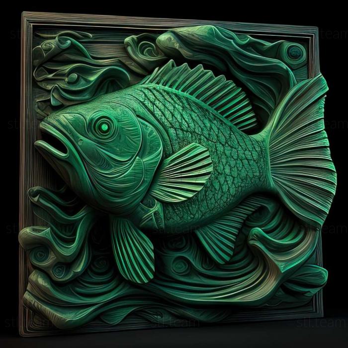 3D model Emerald brochis fish (STL)